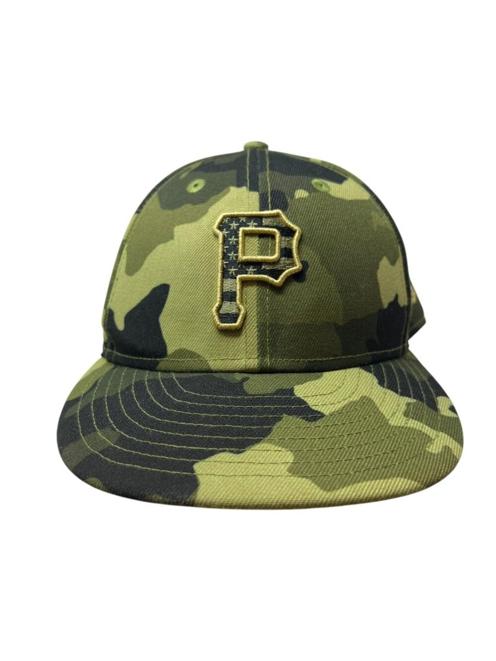 Pittsburgh Pirates New Era On Field Authentic Hat Cap 7 3/4 Camo Military 5950